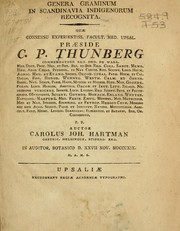 Cover of: Genera graminum in Scandinavia indigenorum recognita ... by Carl Peter Thunberg