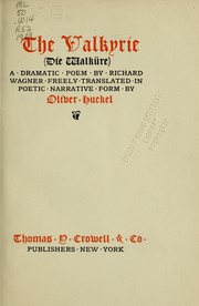 Cover of: The Valkyrie: a dramatic poem