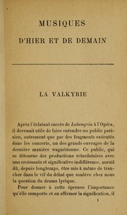 Cover of: Musiques d'hier et de demain. by Alfred Bruneau