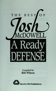 Cover of: The best of Josh McDowell: a ready defense