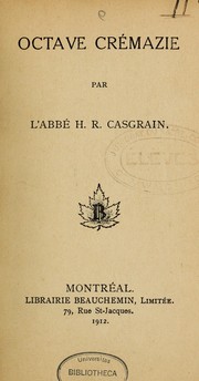 Cover of: Octave Crémazie