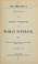 Cover of: Report of the Special committee on woman suffrage, etc., made to the General assembly at its January session A. D. 1874 ...