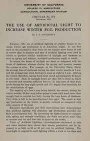 Cover of: The use of artificial light to increase winter egg production