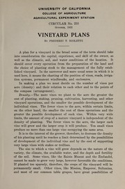Cover of: Vineyard plans