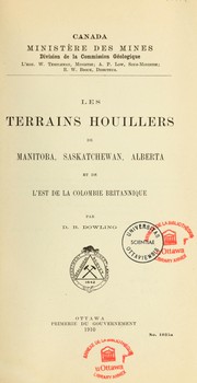 Cover of: Les terrains houillers de Manitoba, Saskatchewan, Alberta et de l'est de la Colombie britanique