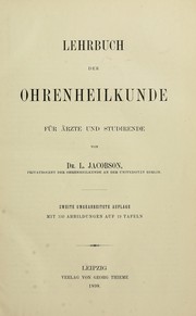 Cover of: Lehrbuch der Ohrenheilkunde für Ärzte und Studirende