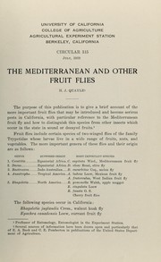 Cover of: The Mediterranean and other fruit flies