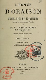 Cover of: L'homme d'oraison by Jacques Nouet