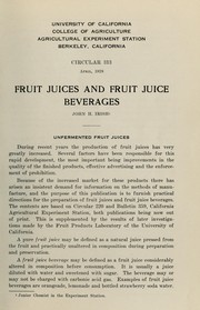 Cover of: Fruit juices and fruit juice beverages