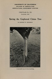 Cover of: Saving the gophered citrus tree