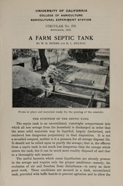 Cover of: A farm septic tank