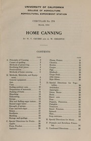 Cover of: Home canning