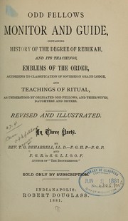 Cover of: Odd fellows monitor and guide by Thomas G. Beharrel, Thomas G. Beharrel