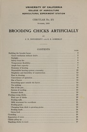 Cover of: Brooding chicks artificially