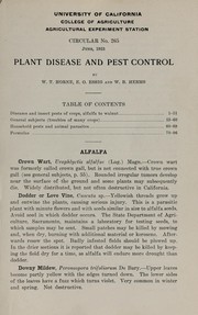 Cover of: Plant disease and pest control