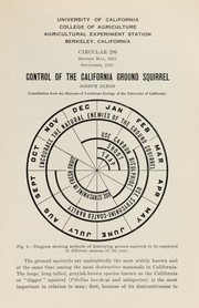 Control of the California ground squirrel by Joseph S. Dixon