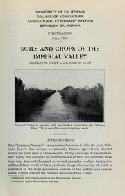 Cover of: Soils and crops of the Imperial Valley