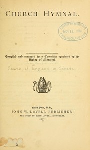 Cover of: Church hymnal by Church of England in Canada