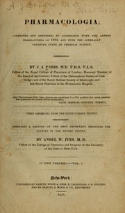 Cover of: Pharmacologia by John Ayrton Paris, John Ayrton Paris