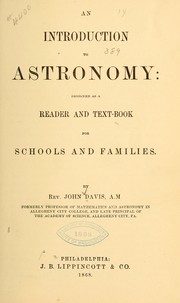 Cover of: An introduction to astronomy ...