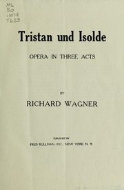 Cover of: Tristan and Isolda. by Richard Wagner