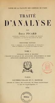 Cover of: Traite d'analyse by Emile Picard, Emile Picard