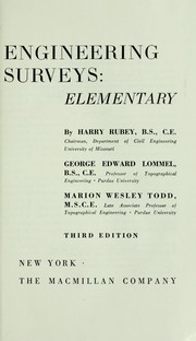 Cover of: Engineering surveys: elementary by Harry Rubey