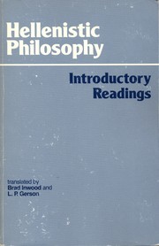 Cover of: Hellenistic Philosophy: introductory readings