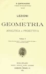 Cover of: Lezioni di geometria analitica e proiettiva. by Guido Castelnuovo