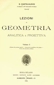 Cover of: Lezioni di geometria analitica e proiettiva.