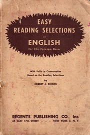 Cover of: Easy Reading Selections In English by Robert James Dixson