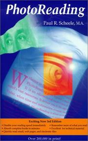 Cover of: The PhotoReading whole mind system by Paul R. Scheele