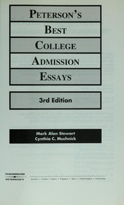 Cover of: Peterson's best college admission essays.