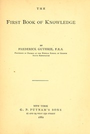 Cover of: The first book of knowledge