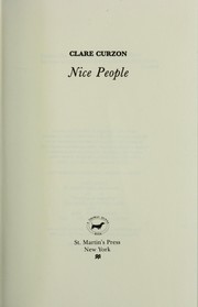 Cover of: Nice people by Clare Curzon