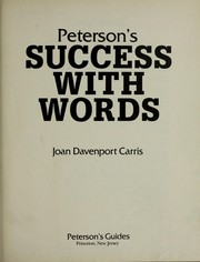 Cover of: Success with Words by Peterson's