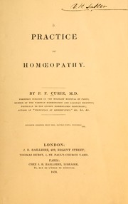 Cover of: Practice of homoeopathy