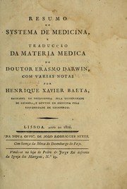 Cover of: Resumo do systema de medicina: e traduccão da materia medica do doutor Erasmo Darwin, com varias notas