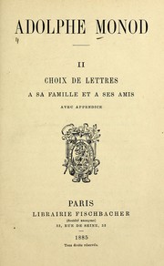 Cover of: Adolph Monod