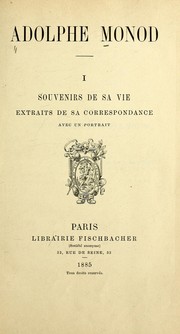 Cover of: Adolph Monod