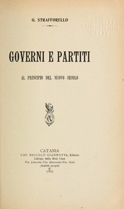 Cover of: Governi e partiti by Gustavo Strafforello