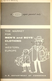 Cover of: The market for men's and boys clothing in Western Europe.