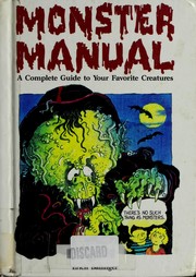 Cover of: Monster manual: a complete guide to your favorite creatures