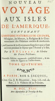 Cover of: Nouveau voyage aux isles de l'Amérique ... by Jean-Baptiste Labat