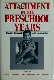 Cover of: Attachment in the Preschool Years | 