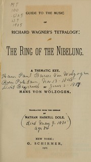 Cover of: Guide to the music of Richard Wagner's tetralogy: The ring of the Nibelung: a thematic key