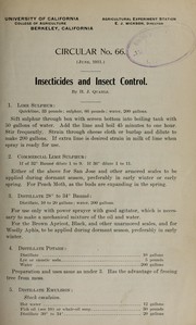 Cover of: Insecticides and insect control