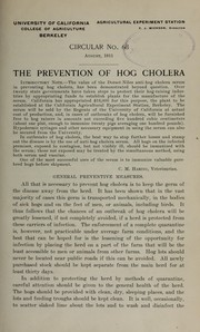 Cover of: The prevention of hog cholera by C. M. Haring