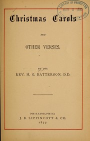 Cover of: Christmas carols and other verses by Hermon Griswold Batterson