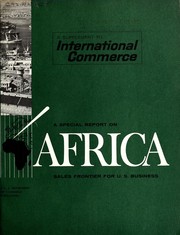 Cover of: Africa: sales frontier for U.S. business